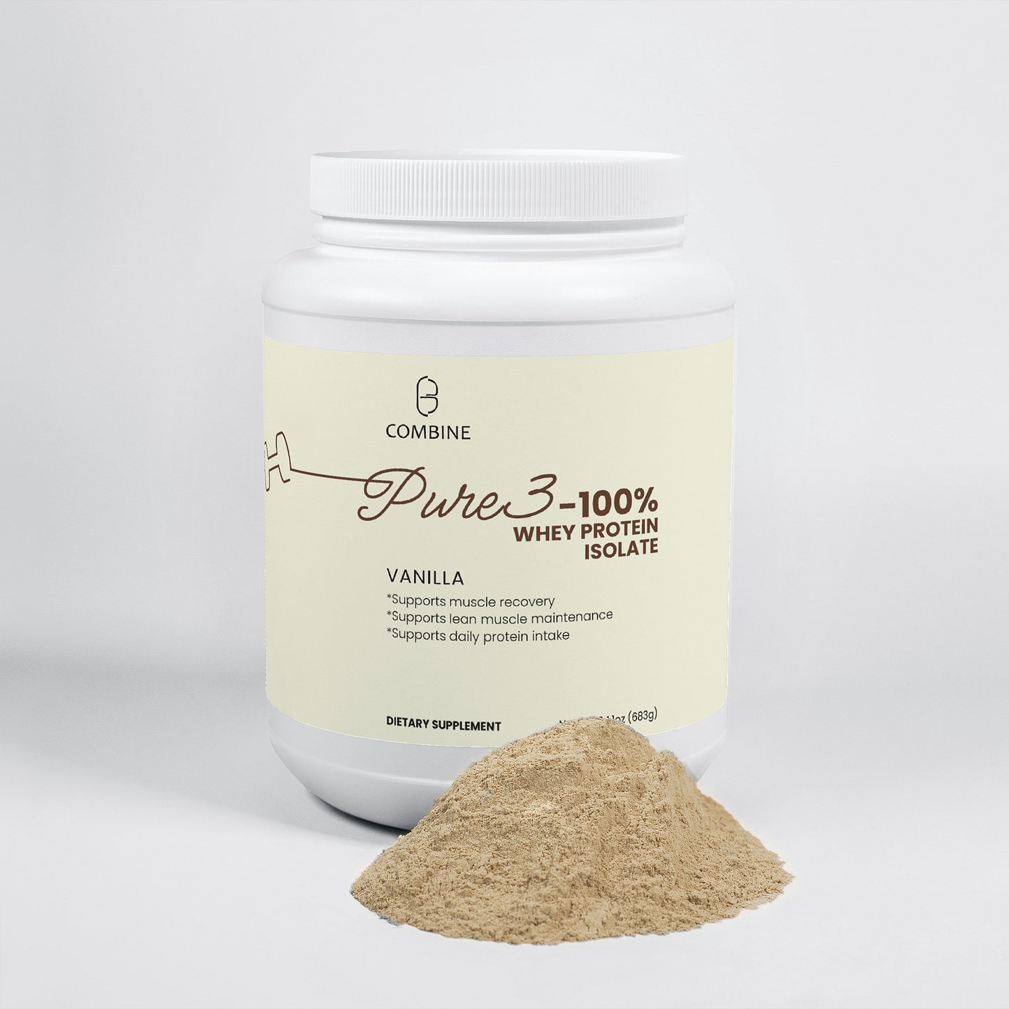 Pure3 100% Whey Protein Isolate (Vanilla)